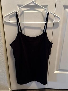 a.n.a Black Adjustable-Strap Tank Top
